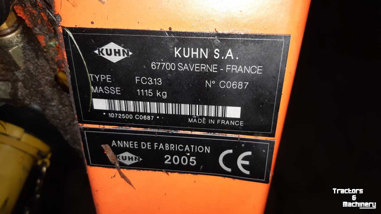 Mower Kuhn FC 313 lift control