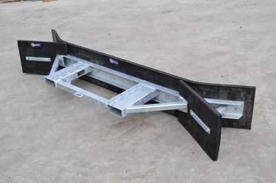 Rubber yard scraper Qmac RSLVB 270 X Dubbeldoel Rubberschuif Erfschuif / Modderschuif / Mestschuif / Sneeuwschuif