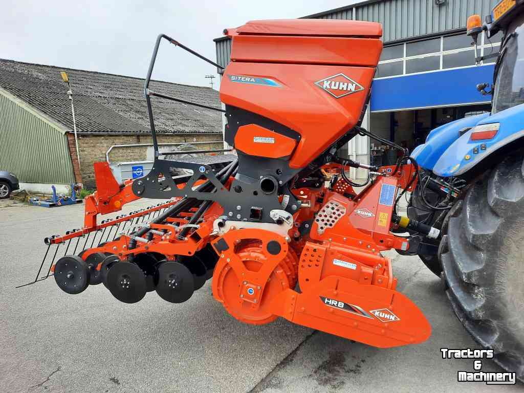Rotary Harrow Kuhn HRB303 kopegge met Sitera seedflex zaaimachine