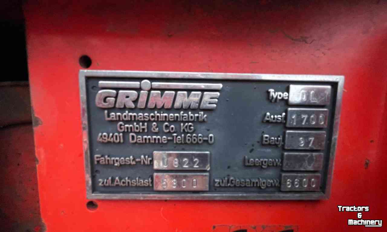 Potato harvester Grimme DL 1700 Wagenrooier