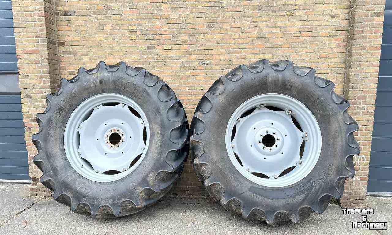 Wheels, Tyres, Rims & Dual spacers BKT 520/70R38 90%