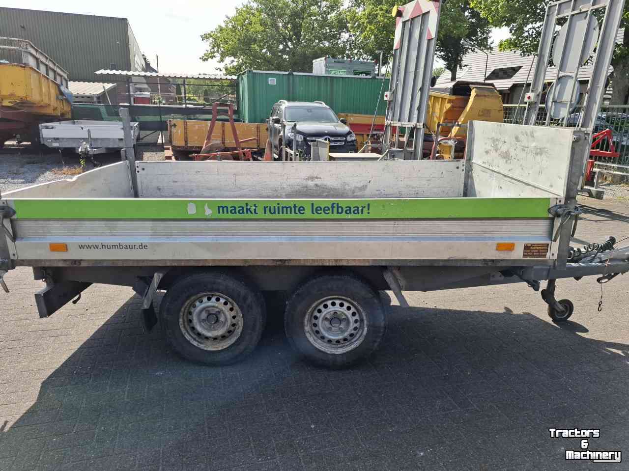 Car trailer up to 3500 Kg Humbaur HTK2000 Kipper aanhanger / aanhangwagen met mini hydrauliek / 3 kanten kippend