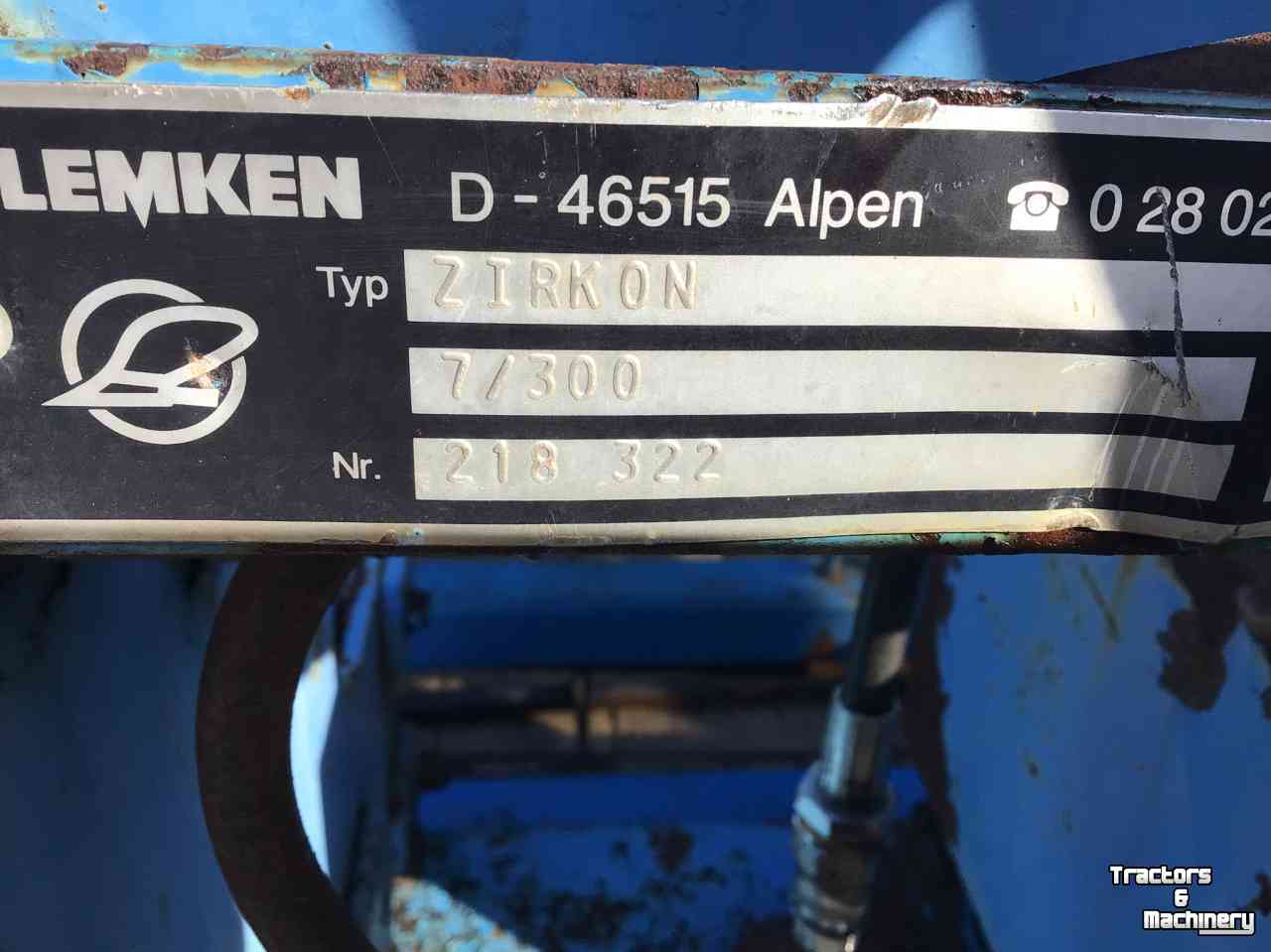 Rotary Harrow Lemken Zirkon 7-300