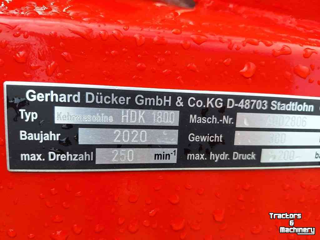 Weed brusher Ducker HDK1800 onkruidborstel