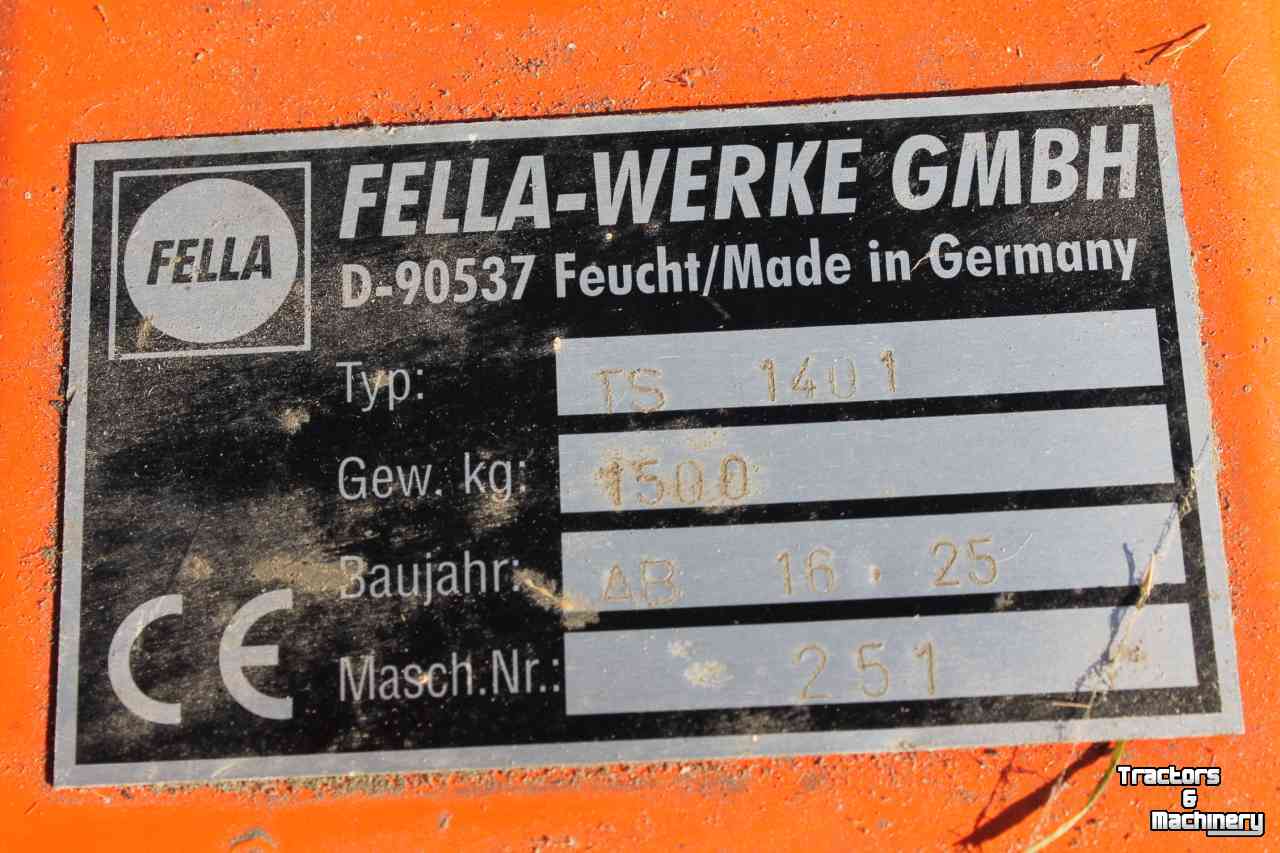 Rake Fella TS1401 dubbele cirkelhark zijafleg harkmachine wiersmachine