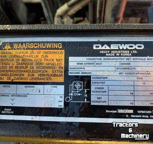 Forklift Daewoo G 20 SC Heftruck