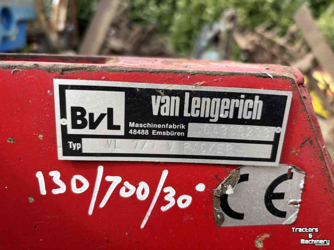 Furrow presses Van Lengerich VL 7/7 V packer