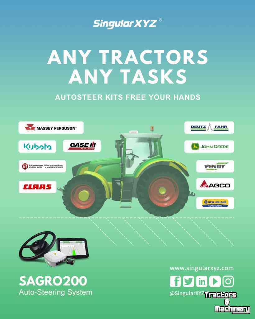 GPS steering systems and attachments  Singular  GPS systemen met RTK
