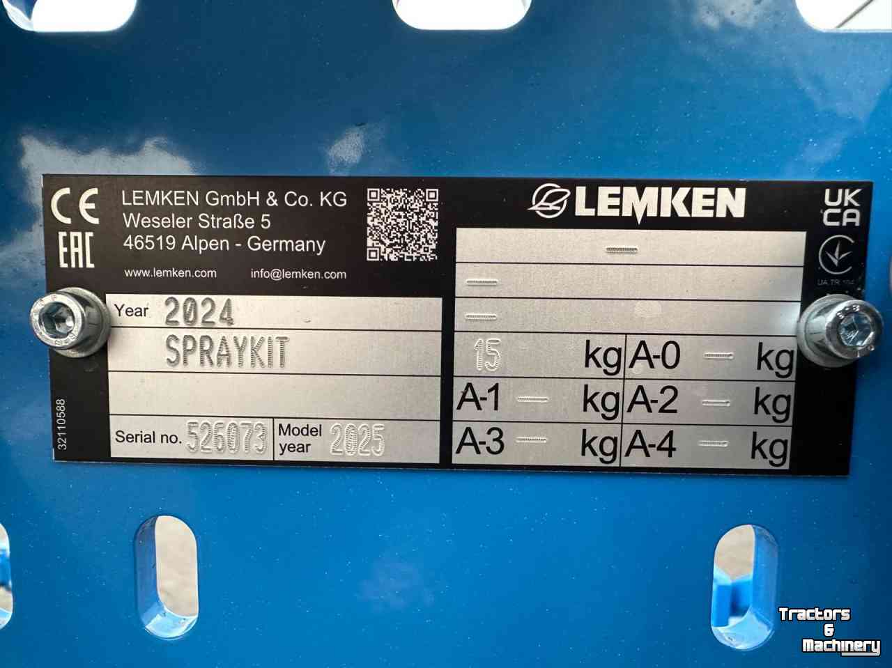Rows sprayer Lemken Rijenspuit