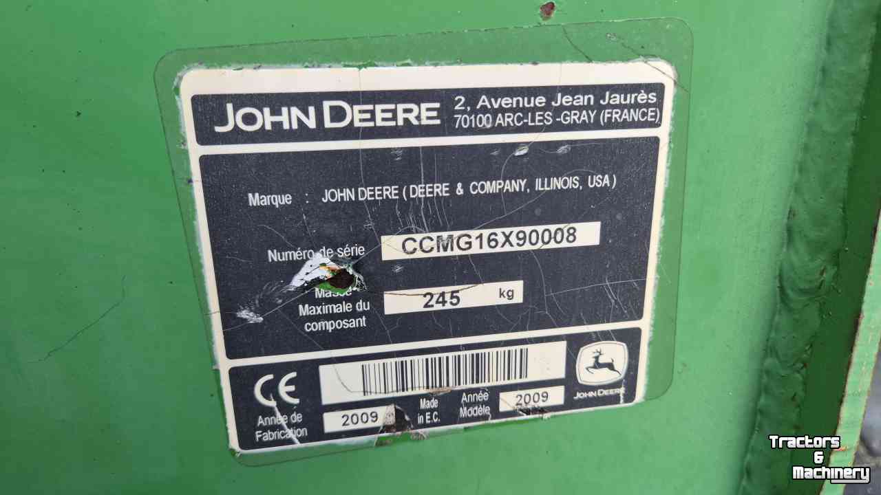 Front-end loader bucket / Front loader bucket John Deere Set van voorlader bak, mestgrijper en palletlepelbord, euro