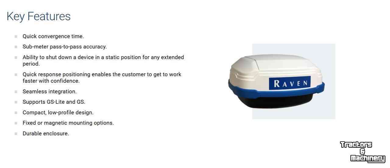 GPS steering systems and attachments Raven CR7+ + 500S DGPS EGNOS