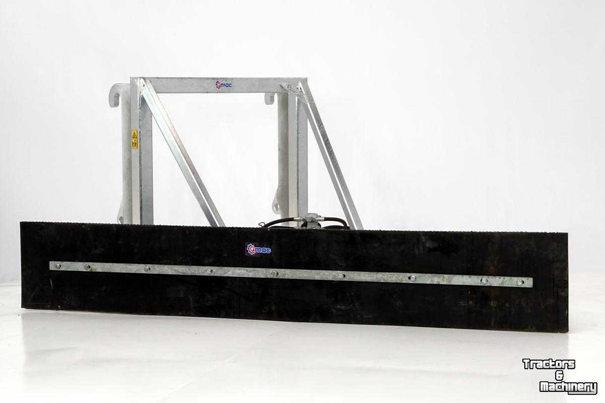 Feed Blade / Slide Qmac Modulo Rubber Voerschuif 180 cm met  JCB Q-Fit aanbouw