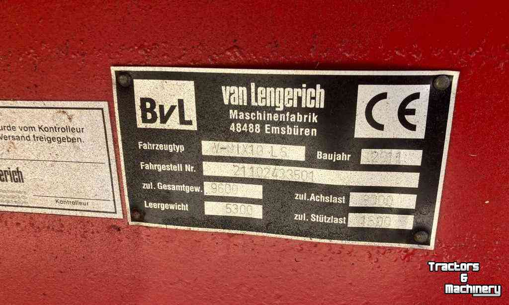 Vertical feed mixer BVL V-MIX10 LS Verticale Voermengwagen