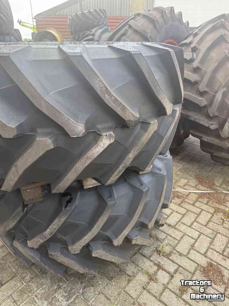 Wheels, Tyres, Rims & Dual spacers Trelleborg 650/65r42 600/70r28 Nw op velg complete set