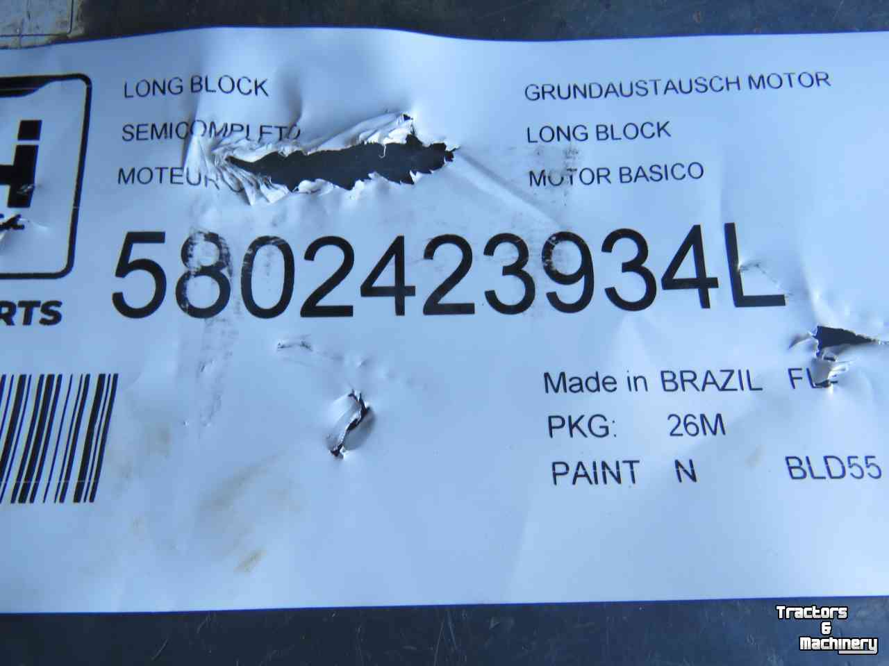 Engine FPT NEF Long Blok 6-cil parts no:5802423934L