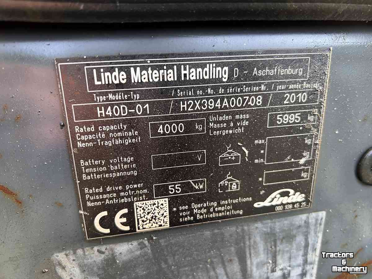 Forklift Linde H40D heftruck