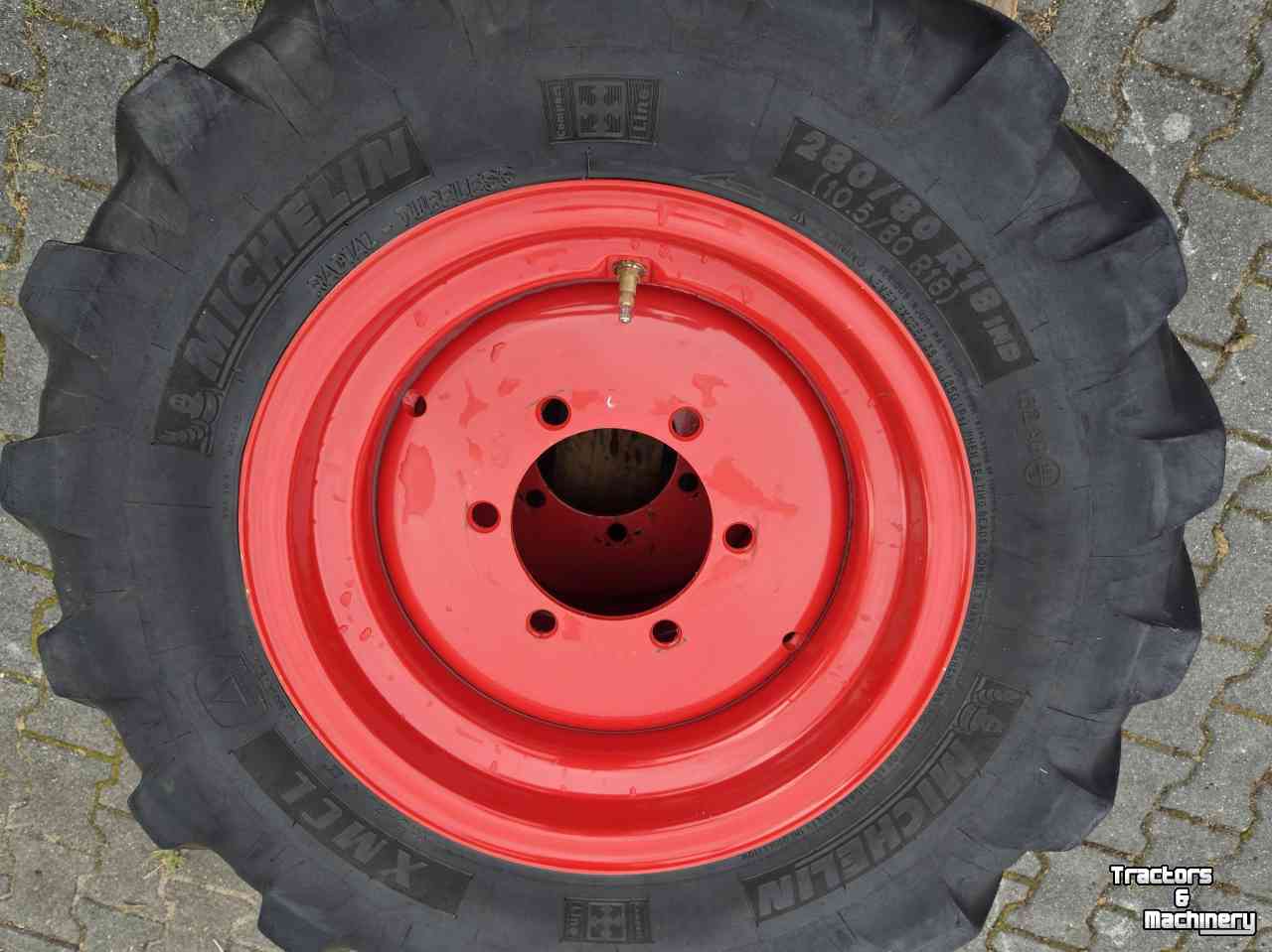 Wheels, Tyres, Rims & Dual spacers Michelin 280/80R18, Fendt 200 smalspoor