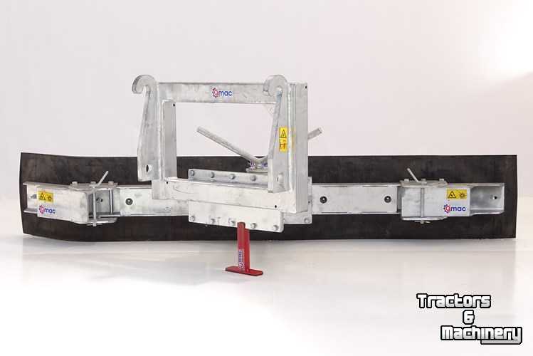 Rubber yard scraper Qmac Rubber feed scraper 2.10 mtr Hookup Weidemann