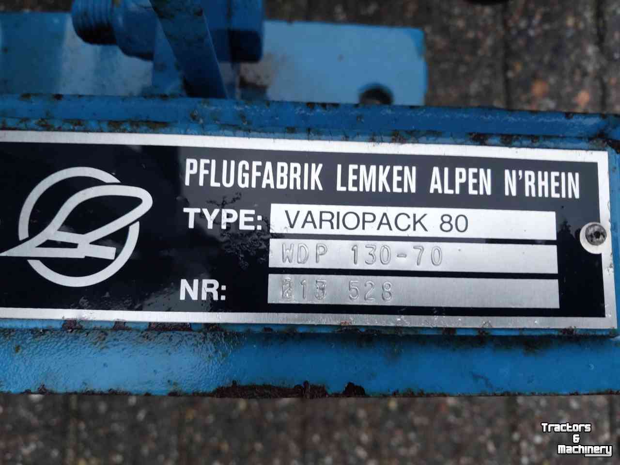 Furrow presses Lemken Variopack 80 met 45 graden  ringen