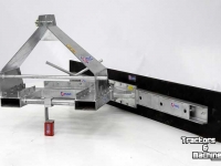 Rubber yard scraper Qmac Modulo rubber erfschuif vloerschuif straatschuif 3-punt vorken
