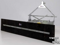 Rubber yard scraper Qmac Modulo rubber erfschuif vloerschuif straatschuif 3-punt vorken