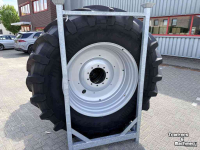 Wheels, Tyres, Rims & Dual spacers Trelleborg 710/70R42 + Mitas 600/70