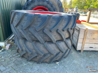 Wheels, Tyres, Rims & Dual spacers  620/70R42 Kleber + 540/65R30 Trelleborg