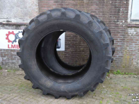 Wheels, Tyres, Rims & Dual spacers Firestone 580/70r42 demontage