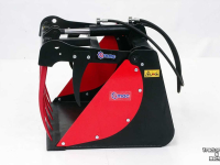 Silage Grabbucket / Grabfork Qmac Pelikaanbak Krokodillenbak Kuilbak met grijper 90 cm voor kleine shovel
