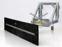 Rubber yard scraper Qmac Modulaire schuifbalk met canvas rubbermat