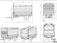 Woodchip trailer Jako Tiger 35 snipperkipper voor houtversnipperaar