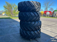 Wheels, Tyres, Rims & Dual spacers Michelin 480/80R26 XMCL op 12 gaats JCB velgen