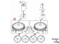 Cornhead Kemper Toevoer Trommels parts nr:87655267/87655268