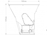 Sawdust spreader for boxes Qmac Instrooibak Universeelstrooier Zaagselstrooier Allestrooier